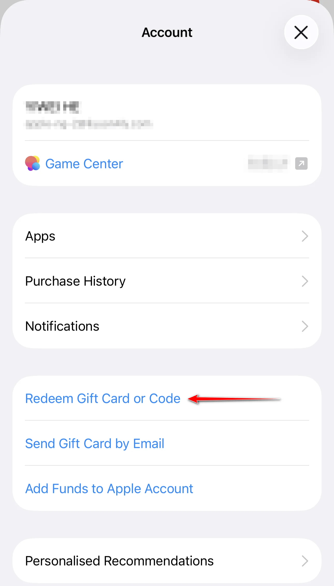 App Store 兑换礼品卡入口